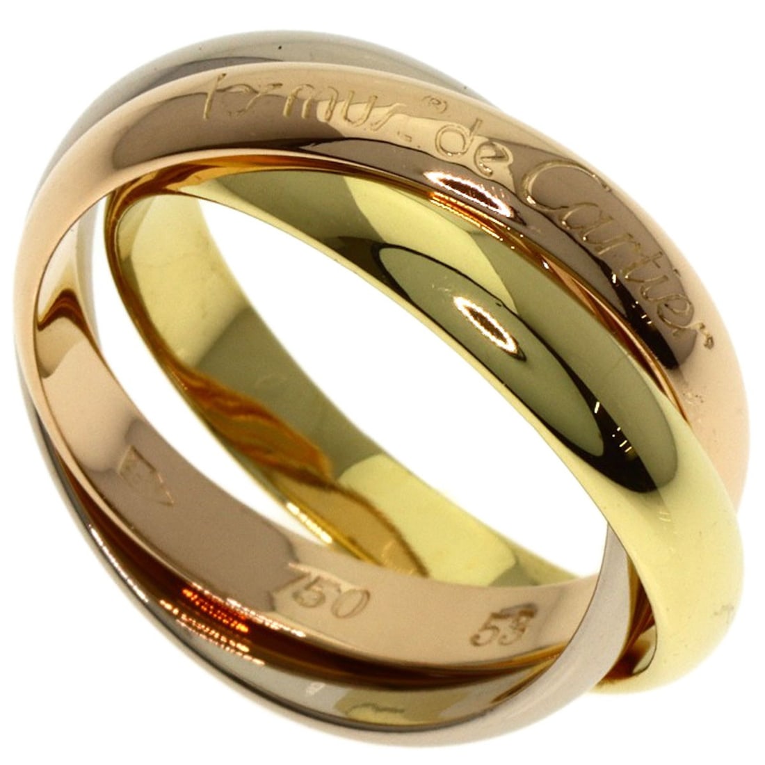 Gold CARTIER Trinity #53 Ring K18 Yellow Gold K18 White: Gold CARTIER Trinity #53 Ring K18 Yellow Gold K18 White This listing features Gold CARTIER Trinity #53 Ring K18 Yellow Gold K18 White. Item specifics are provided below. Item Specifics: Brand: