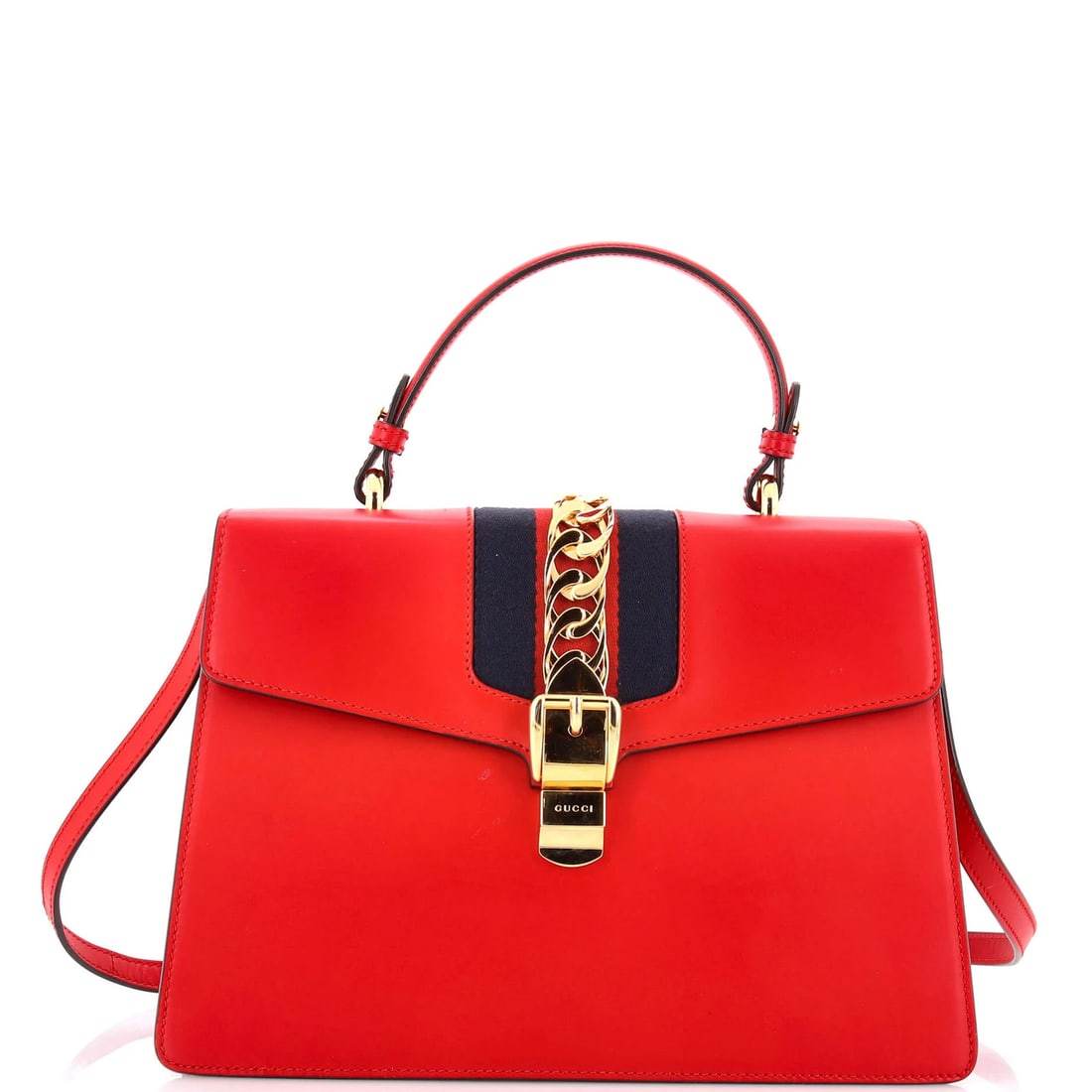 Medium Gucci Sylvie Top Handle Bag Leather (1 of 10)