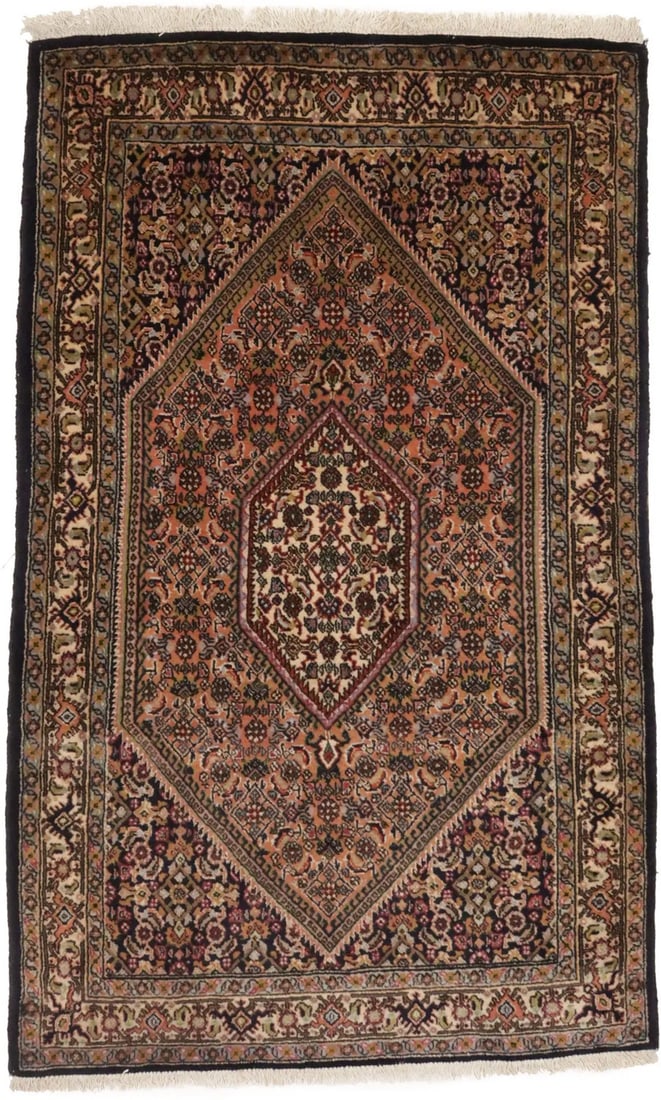 Carpet Handmade 3X5 Oriental Rug Orange Floral Design Classic Decor Plush (1 of 15)