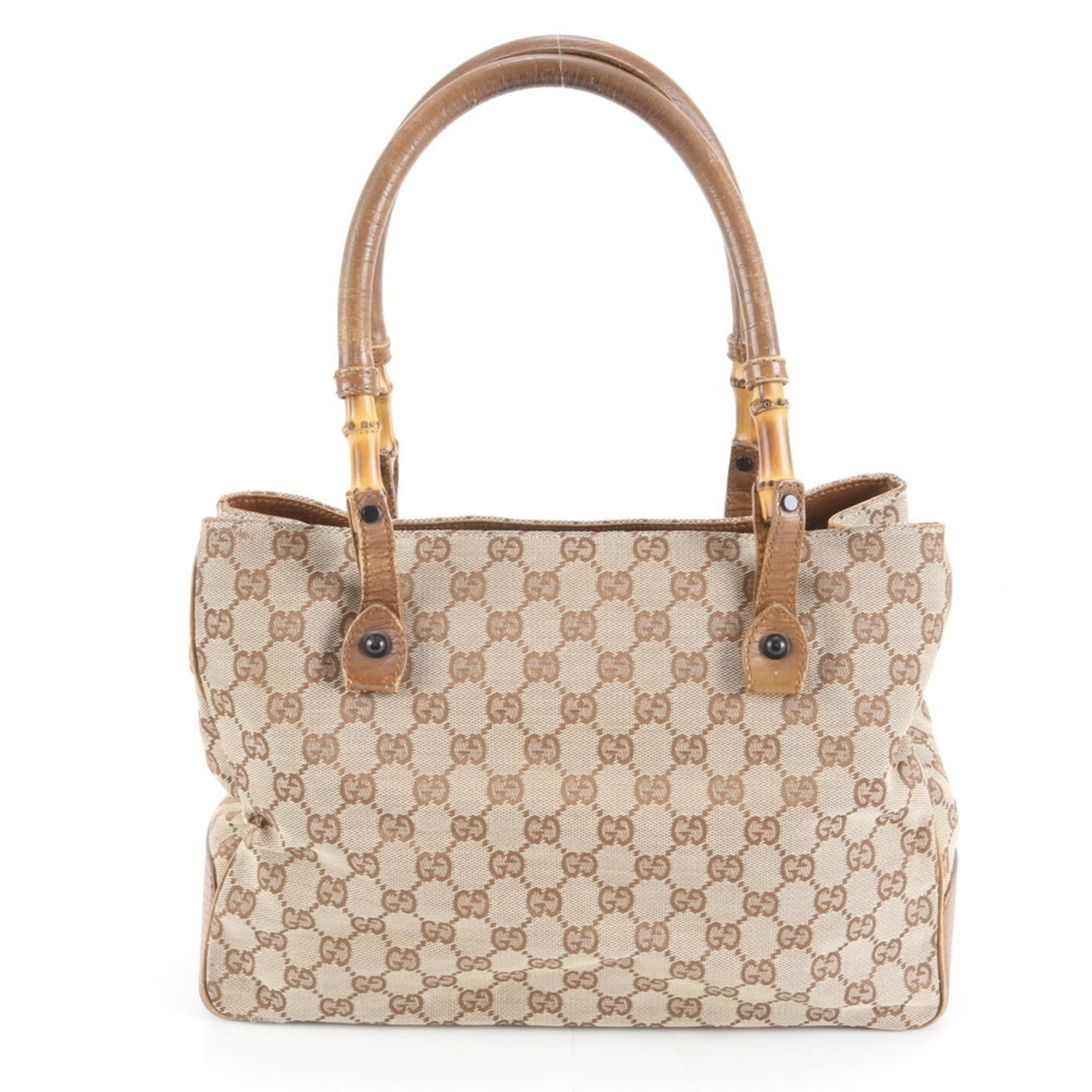 Canvas - Gucci Handbag - Shoulder Bag - Tote Bag Leather (1 of 10)