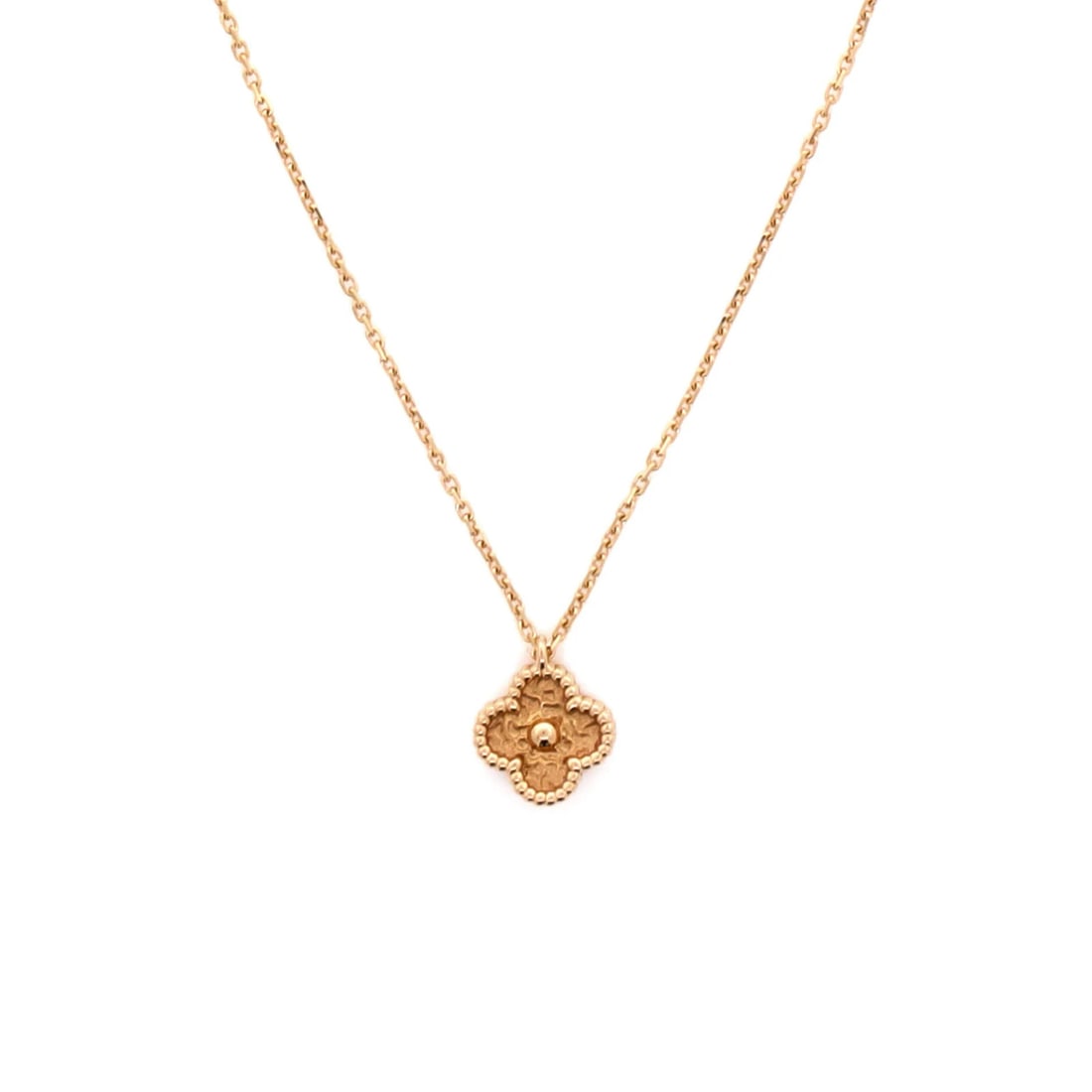 Gold Van Cleef & Arpels Sweet Alhambra Pendant Necklace 18K Rose (1 of 4)