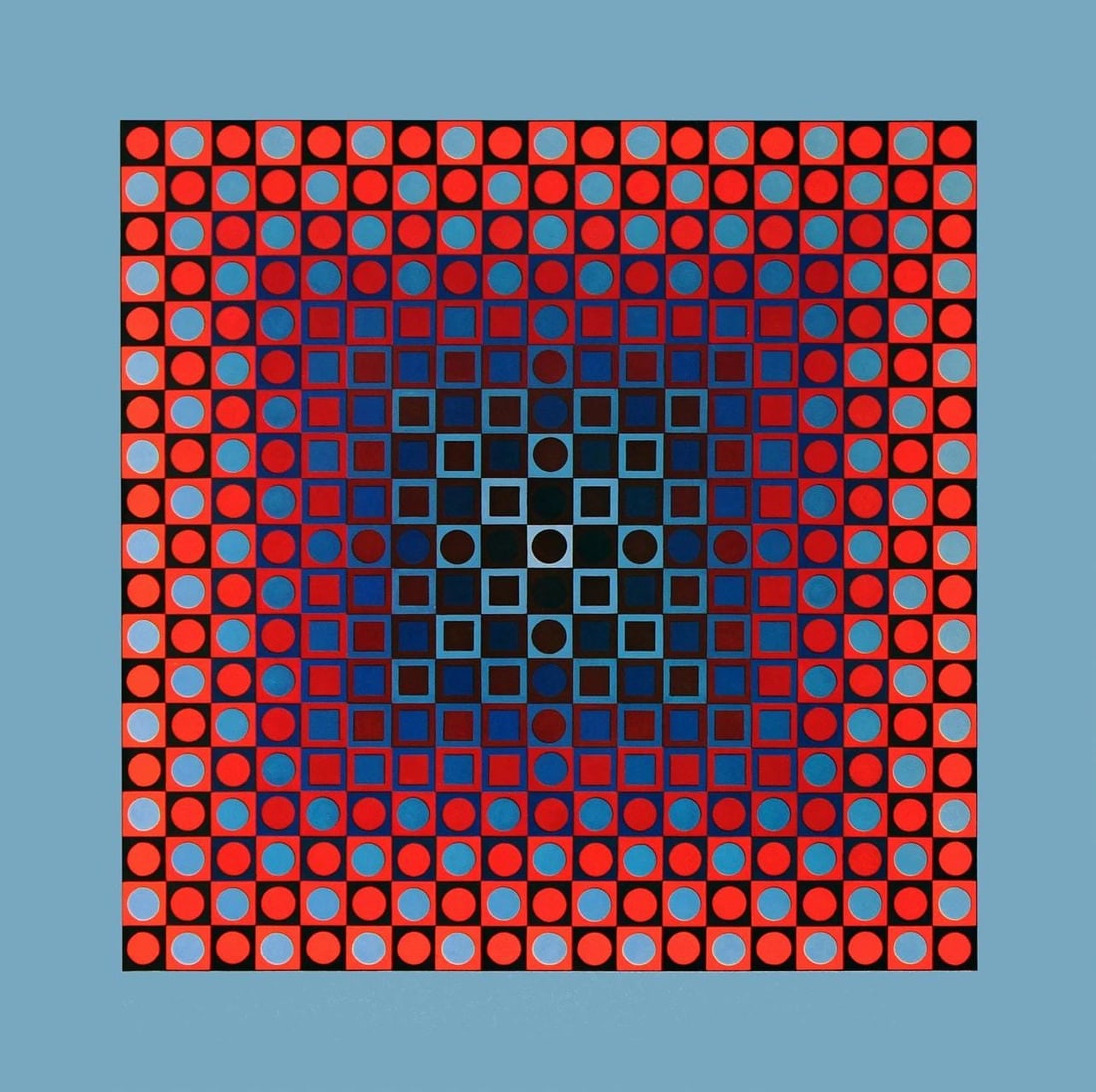 Hliogravure - Victor Vasarely - Composition - Folklore Plantaire (1 of 5)