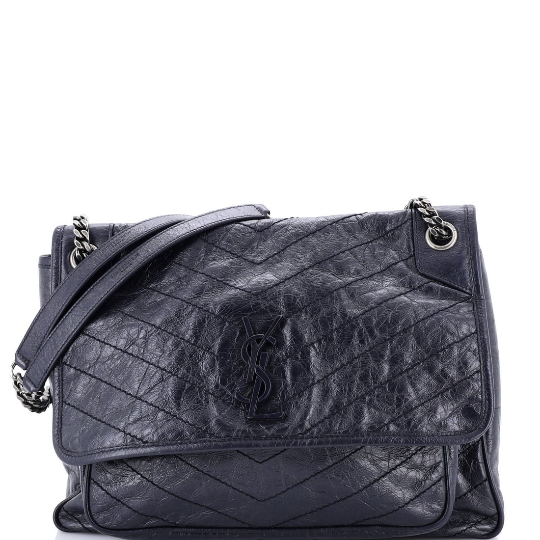 Medium Saint Laurent Niki Chain Flap Bag Matelasse Chevron Leather: Medium Saint Laurent Niki Chain Flap Bag Matelasse Chevron Leather This listing features Medium Saint Laurent Niki Chain Flap Bag Matelasse Chevron Leather. Item specifics are provided below. Item Spe