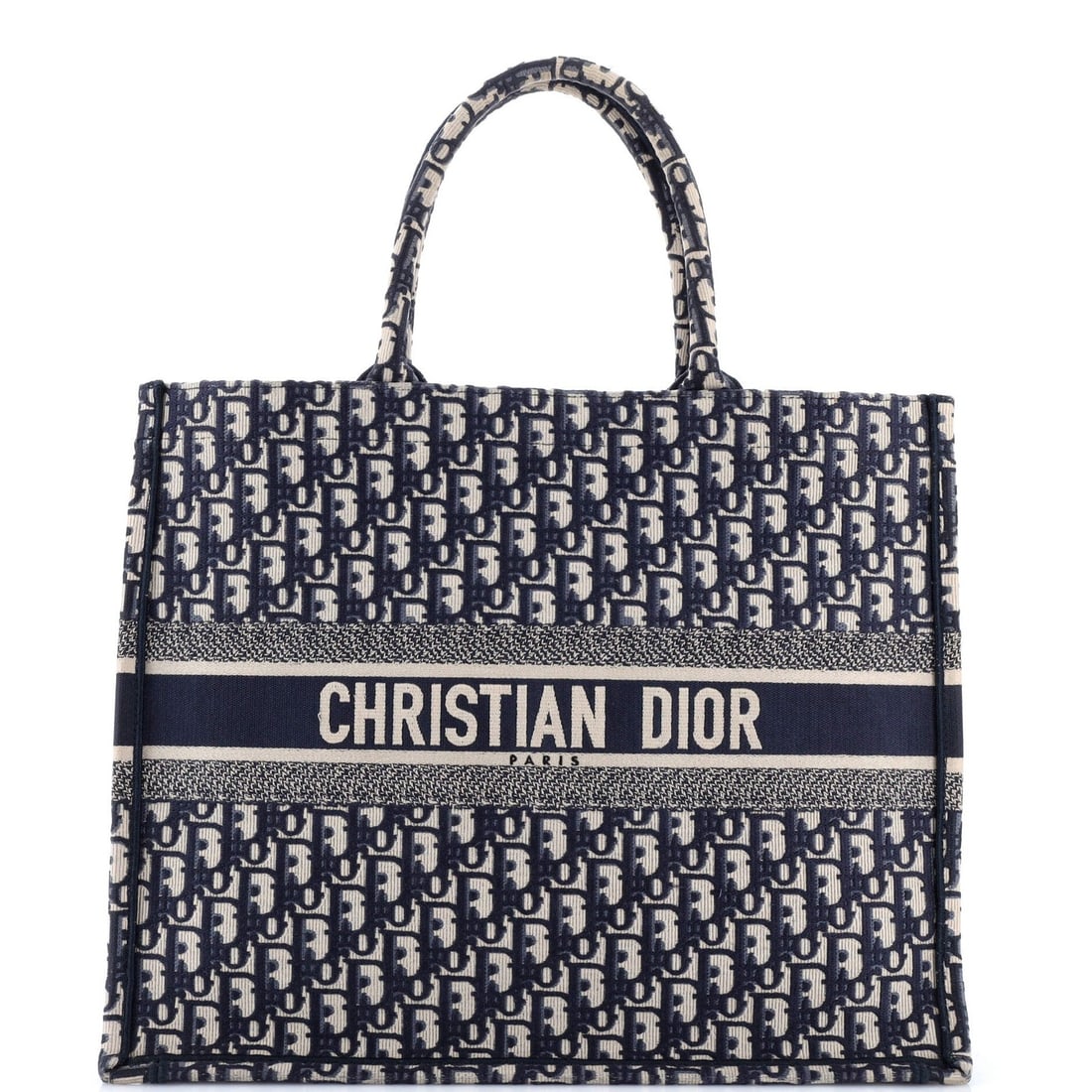Large Christian Dior Book Tote Oblique Canvas (1 of 7)