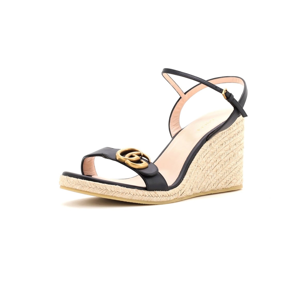 Leather Gucci Women's Aitana Wedge Espadrilles (1 of 5)