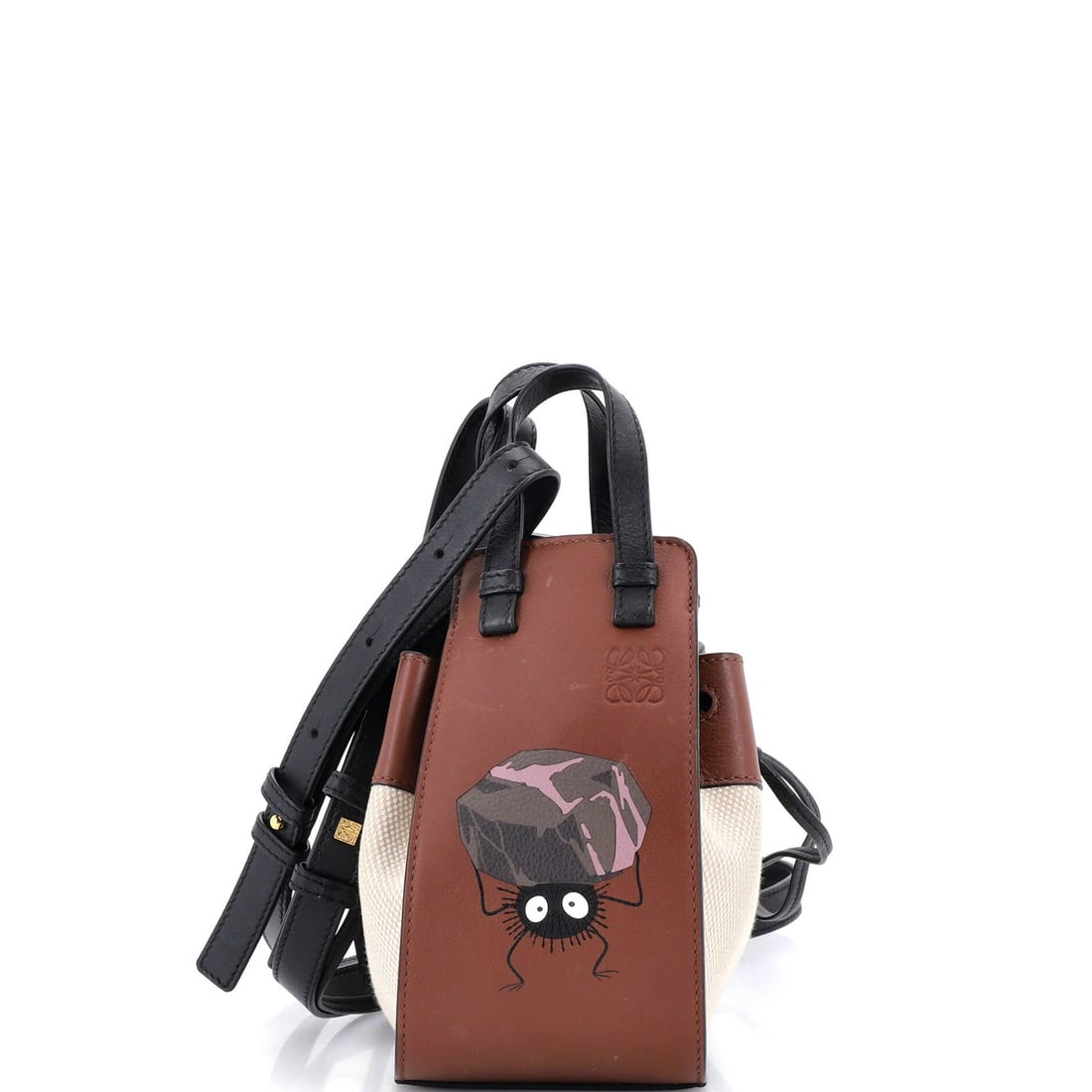 Mini Loewe Spirited Away Hammock Bag Printed Leather and Canvas: Mini Loewe Spirited Away Hammock Bag Printed Leather and Canvas This listing features Mini Loewe Spirited Away Hammock Bag Printed Leather and Canvas. Item specifics are provided below. Item