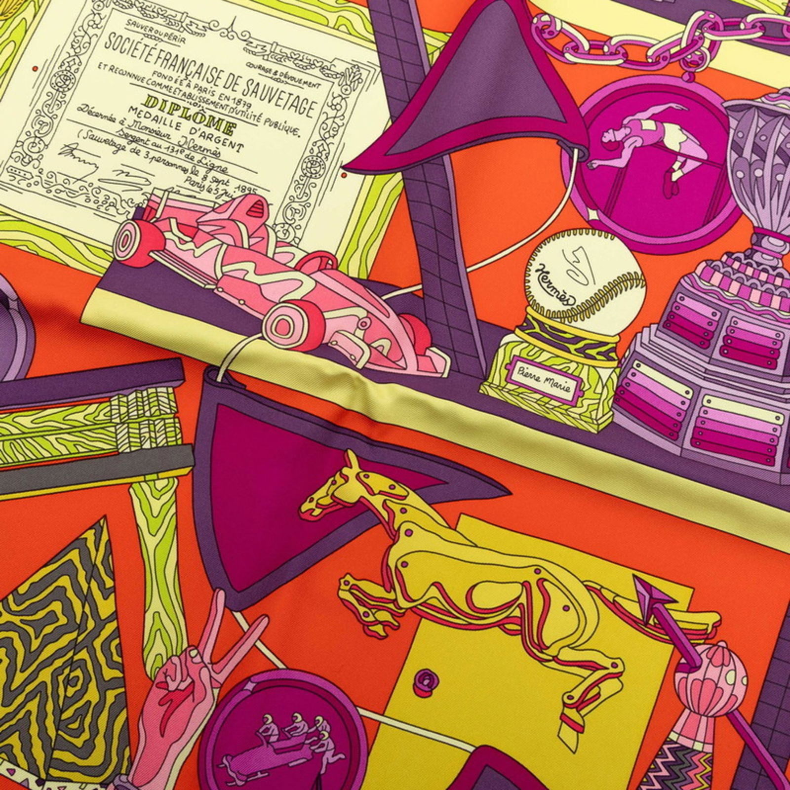 Silk Hermes Scarf - 7