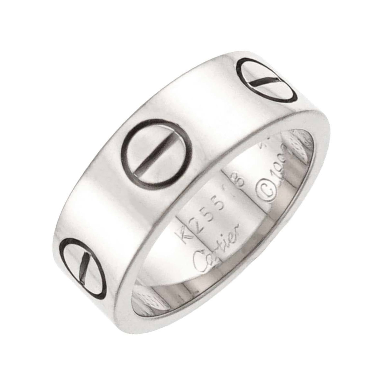 (18K) Cartier Band Ring White Gold: (18K) Cartier Band Ring White Gold This listing features (18K) Cartier Band Ring White Gold. Item specifics are provided below. Item Specifics: Brand: Cartier Type: Band Ring Gender: Women Material: