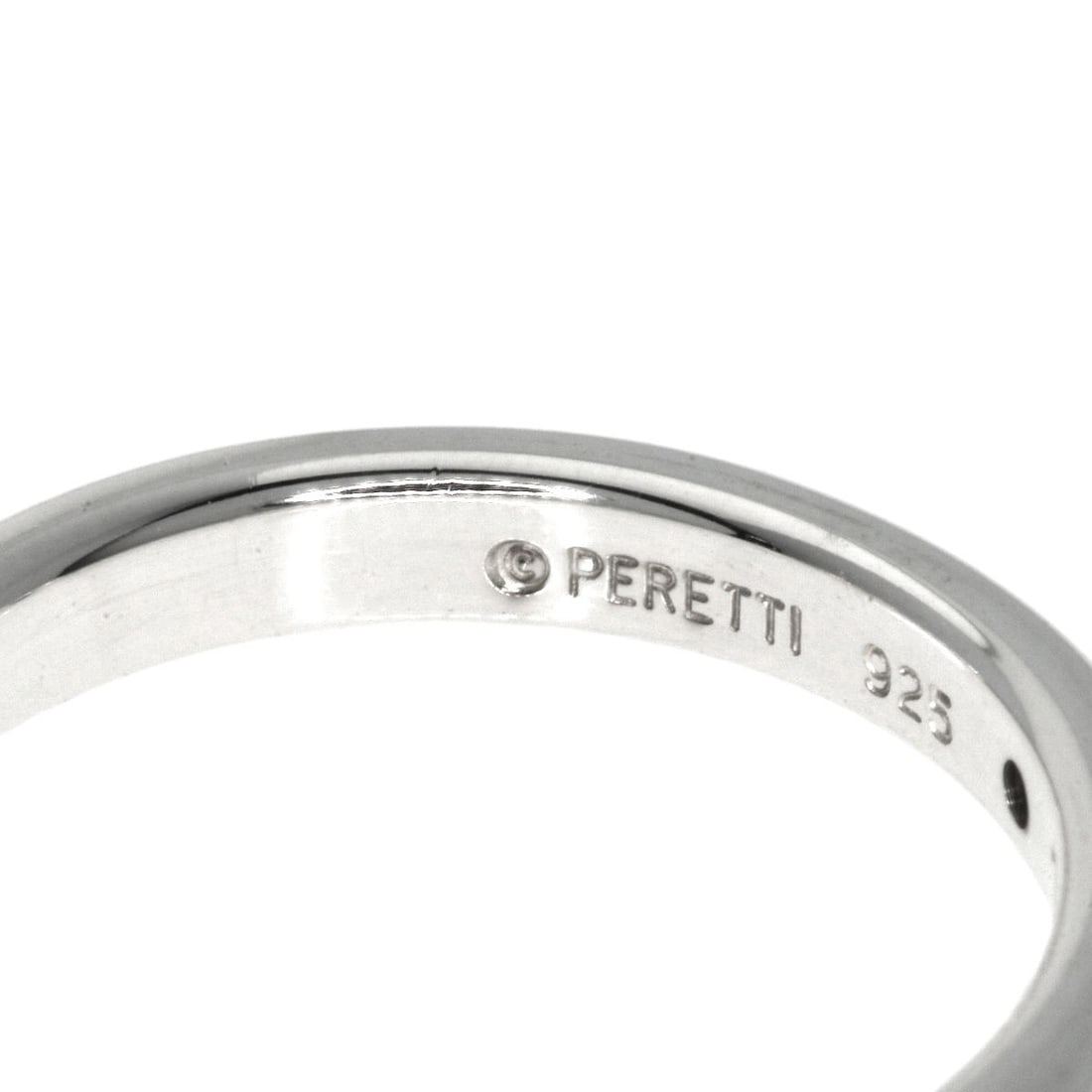 Silver TIFFANY&Co. Stacking band Ruby Ring - 6