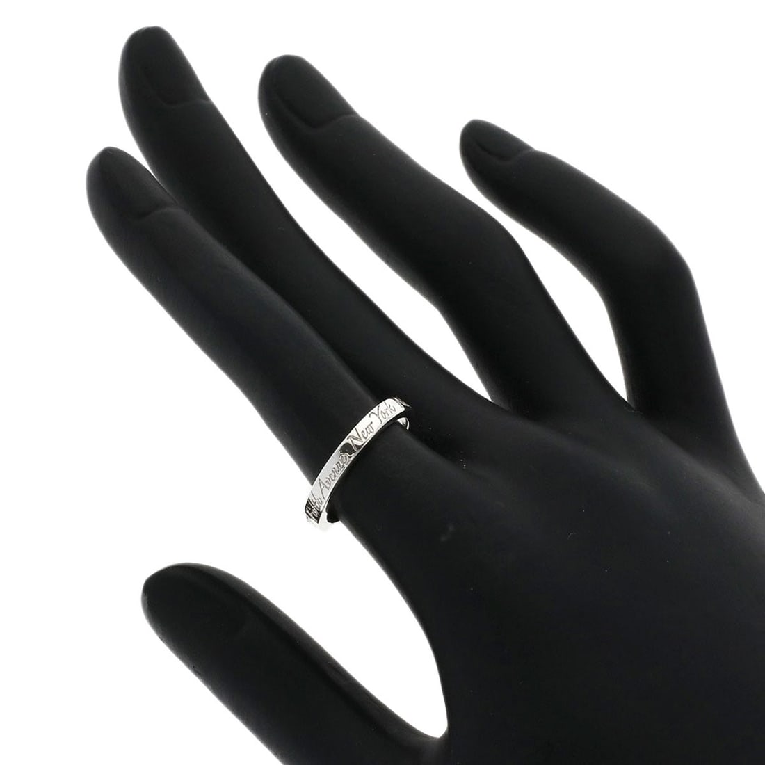 Silver TIFFANY&Co. Notes narrow Ring - 5