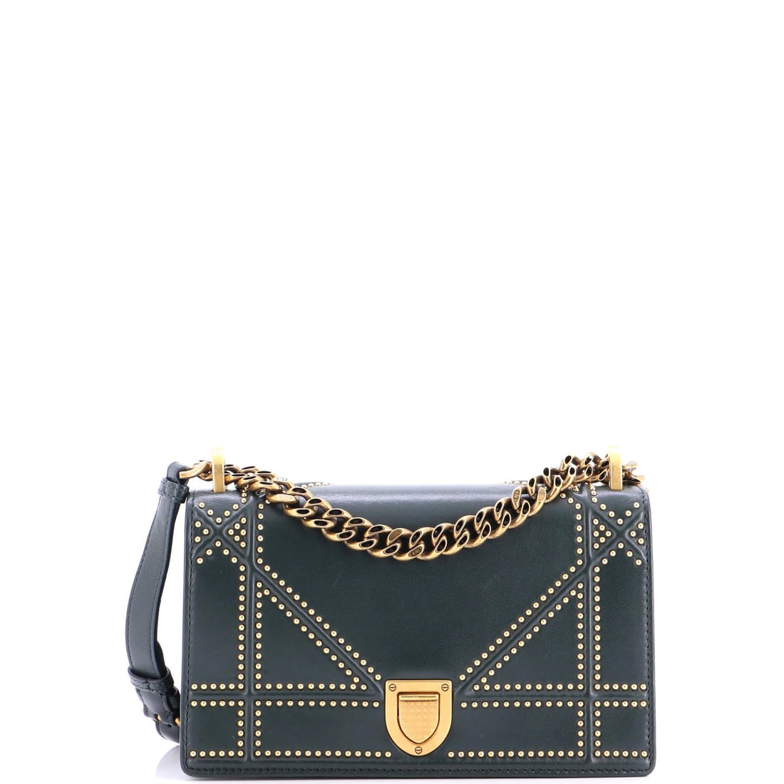 Small Christian Dior Diorama Flap Bag Studded Leather (1 of 8)