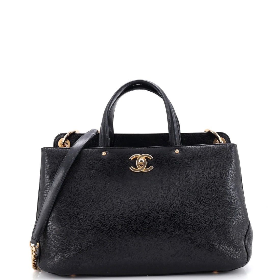Large Chanel CC Lock Shopping Tote Caviar: Large Chanel CC Lock Shopping Tote Caviar This listing features Large Chanel CC Lock Shopping Tote Caviar. Item specifics are provided below. Item Specifics: Brand: Chanel Exterior Material: Leather S