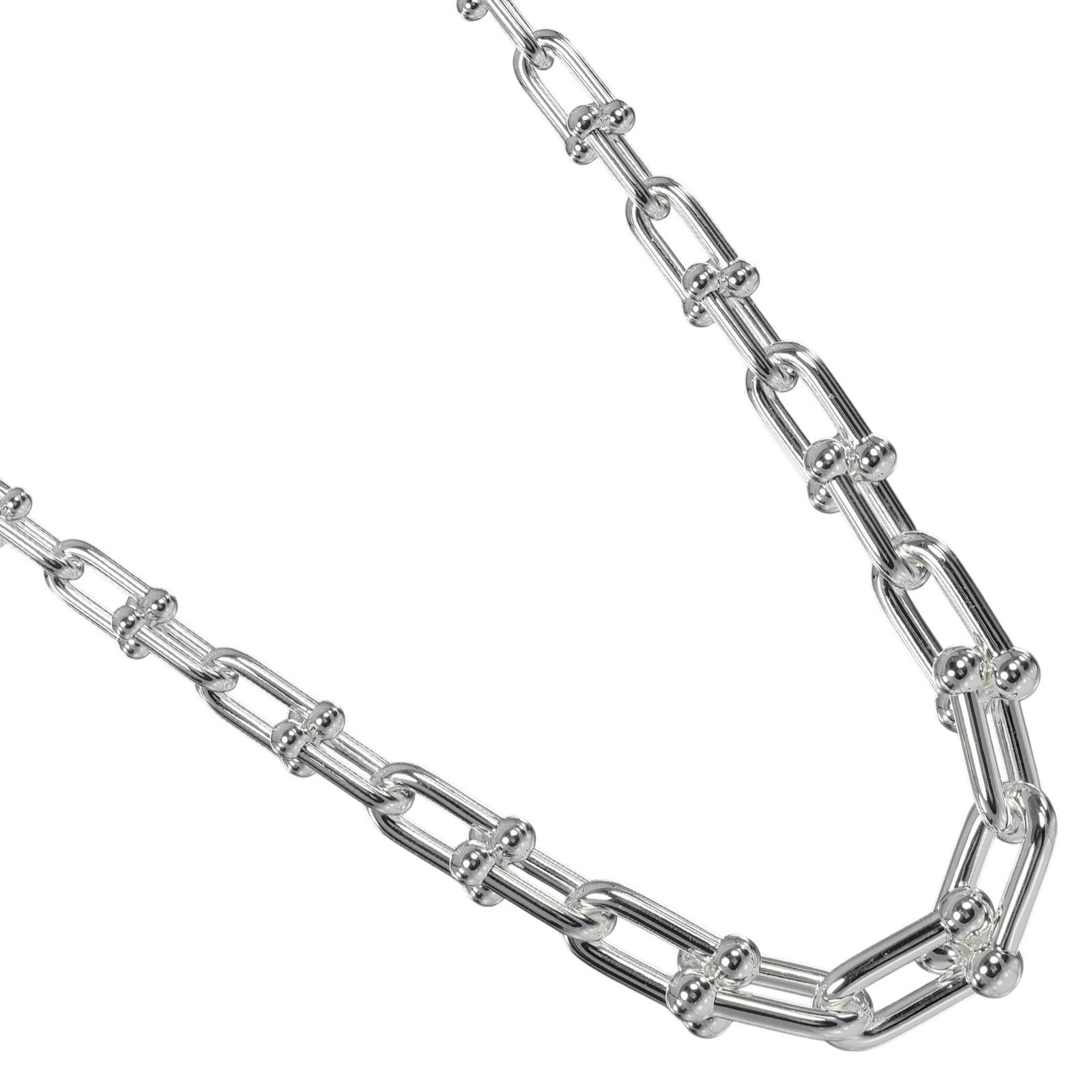 TIFFANY & Co. - Tiffany Necklace Hardware Graduated Link Necklace - 925 Sterling Silver - (1 of 7)