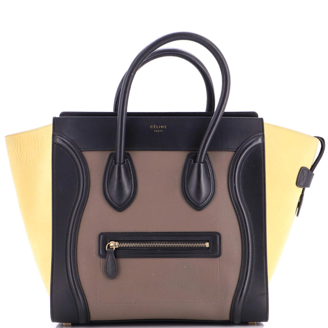 Mini Celine Tricolor Luggage Bag Leather: Mini Celine Tricolor Luggage Bag Leather This listing features Mini Celine Tricolor Luggage Bag Leather. Item specifics are provided below. Item Specifics: Brand: Celine Exterior Material: Leather