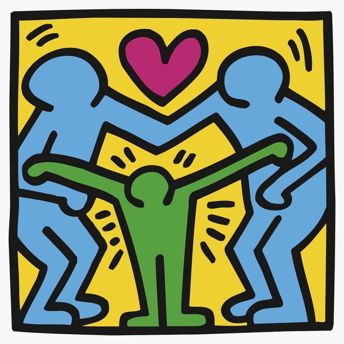 Official Edition Silkscreen - Keith Haring - Untitled (Family) (1 of 5)