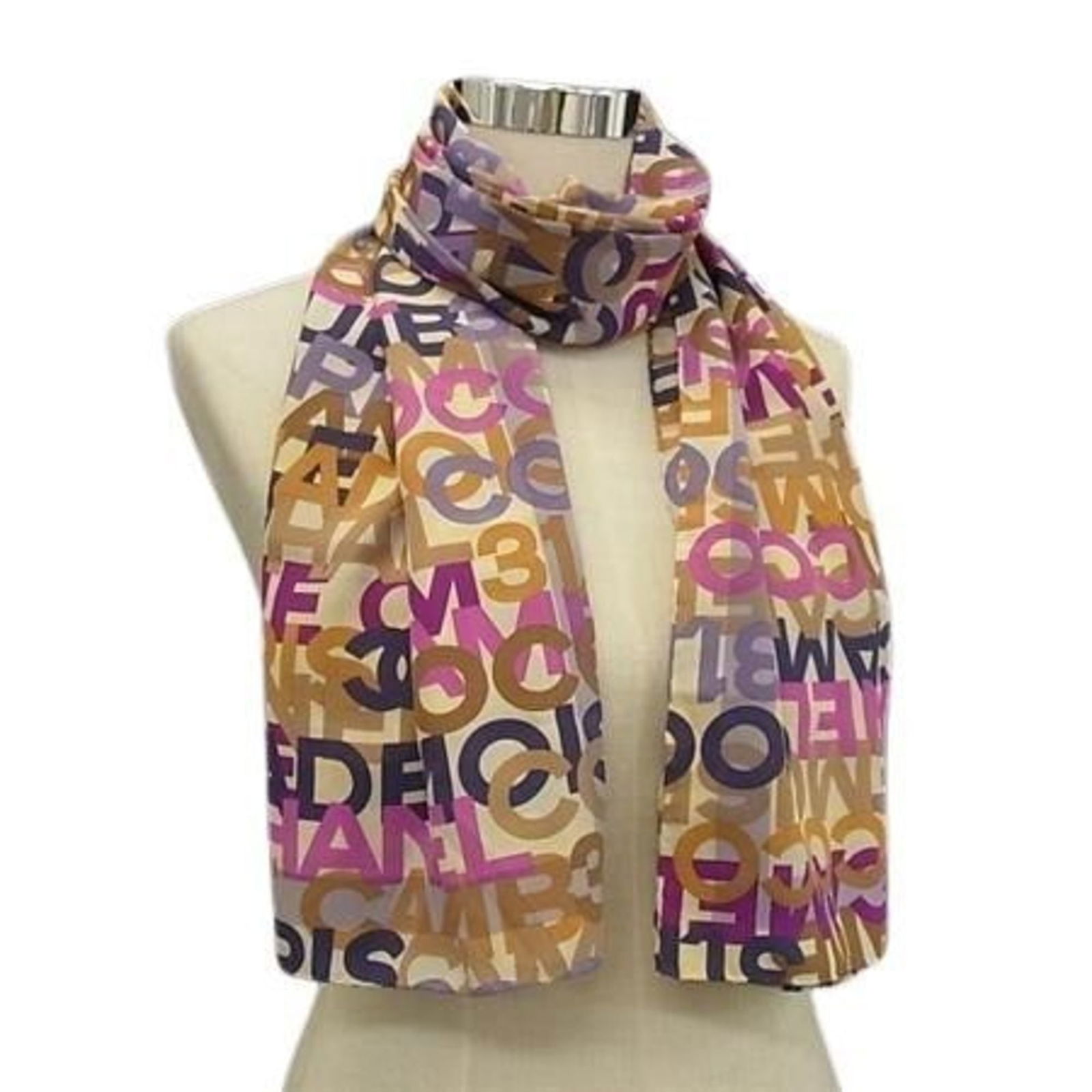 100% Chanel Stole Silk (1 of 5)