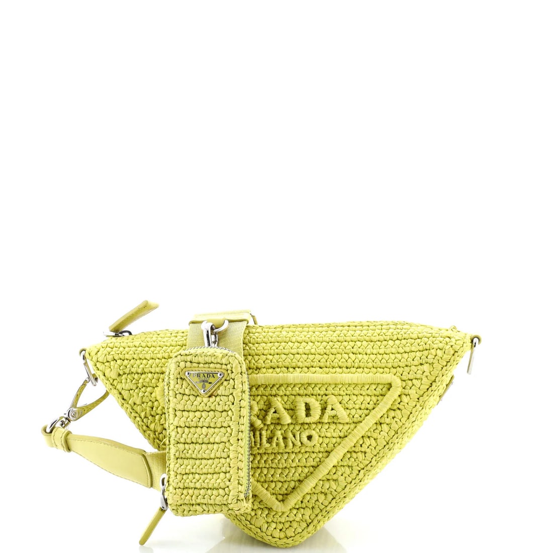 Small Prada Triangle Logo Zip Crossbody Bag Crochet Raffia: Small Prada Triangle Logo Zip Crossbody Bag Crochet Raffia This listing features Small Prada Triangle Logo Zip Crossbody Bag Crochet Raffia. Item specifics are provided below. Item Specifics: Brand: P