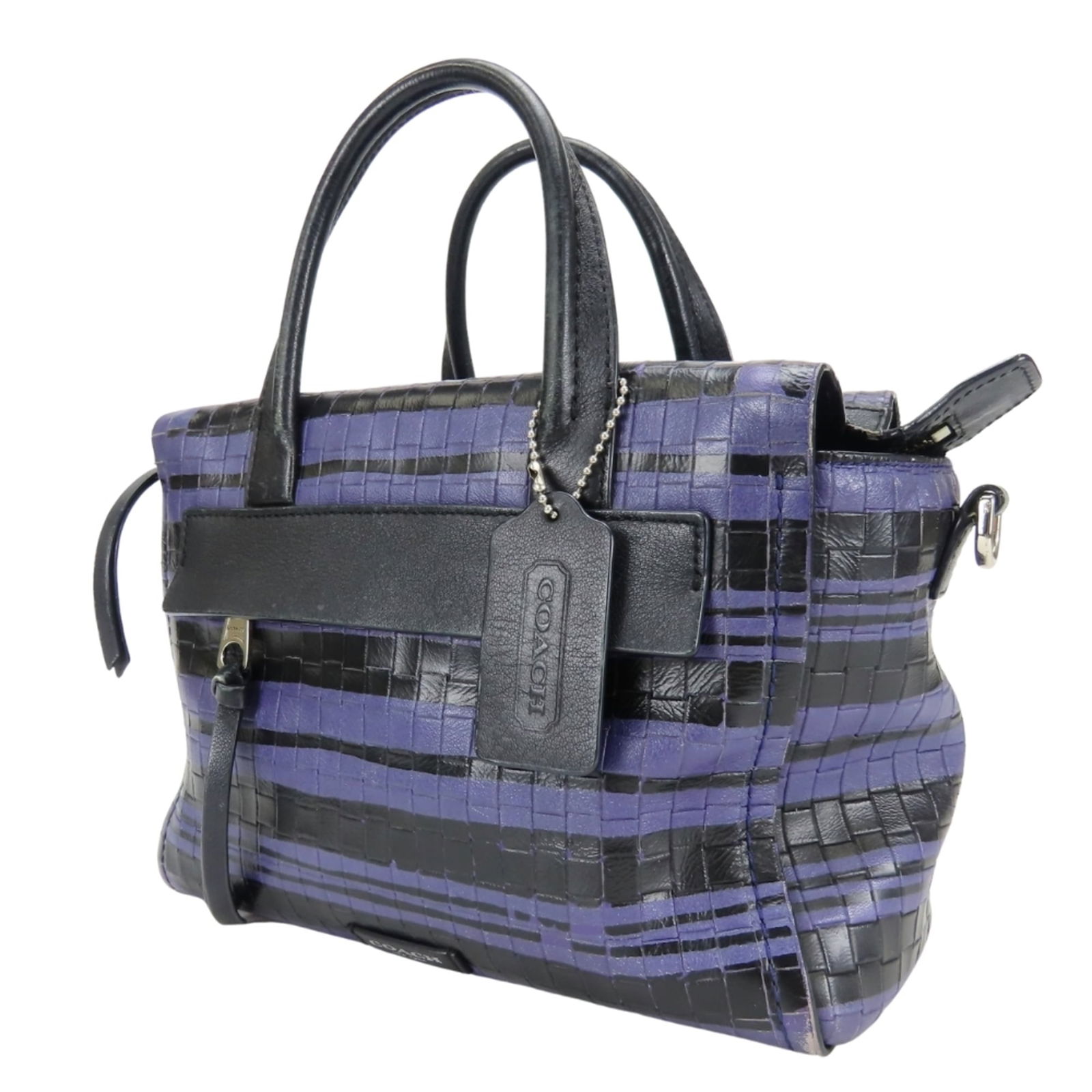 Leather Coach Handbag - 3