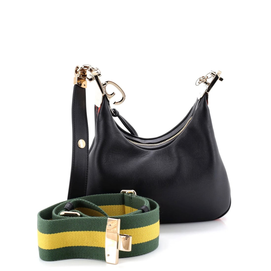 Small Gucci Attache Shoulder Bag Leather: Small Gucci Attache Shoulder Bag Leather This listing features Small Gucci Attache Shoulder Bag Leather. Item specifics are provided below. Item Specifics: Brand: Gucci Exterior Material: Faux Leather