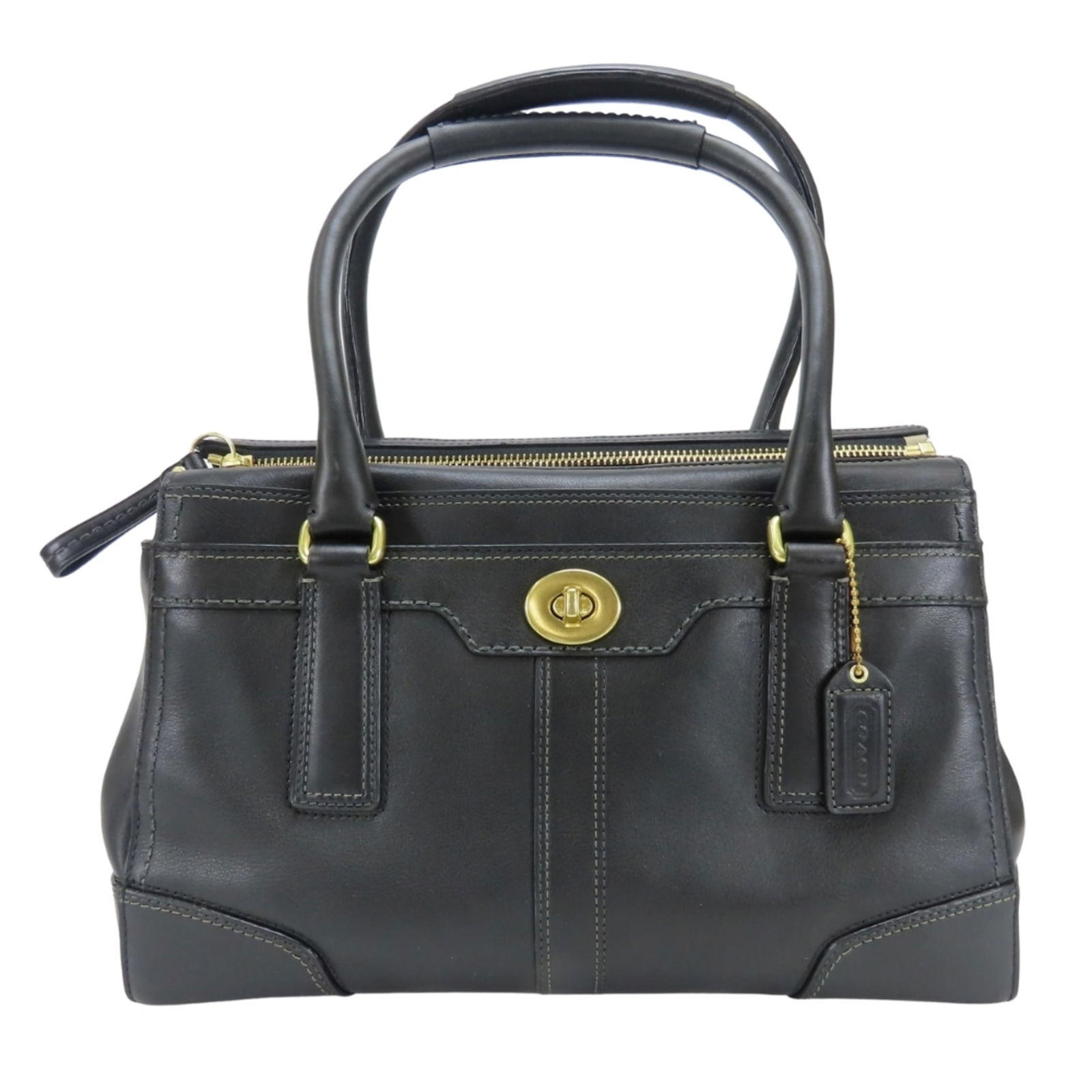 Leather Coach Handbag - 2