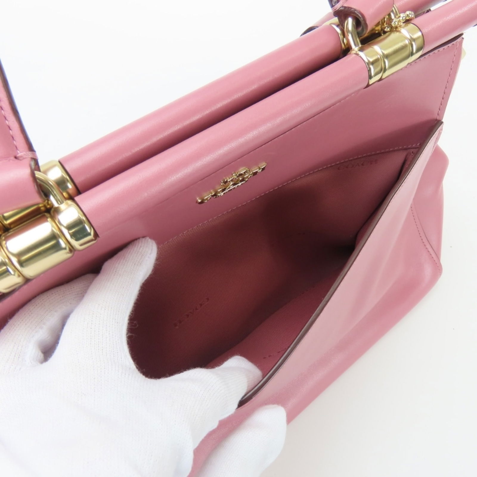 Leather Coach Handbag - 12