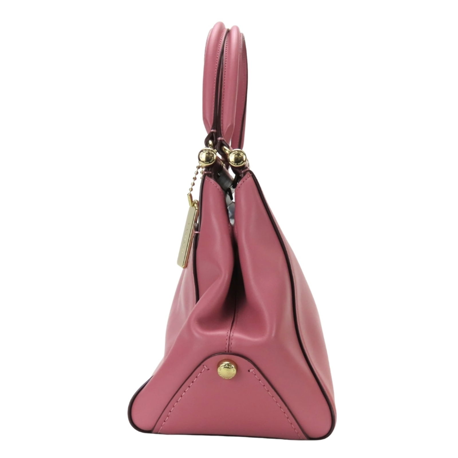 Leather Coach Handbag - 4