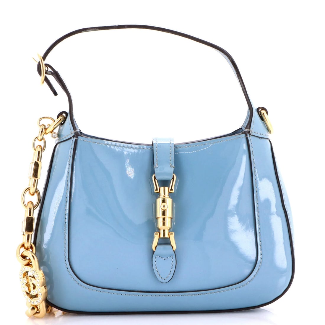 Mini Gucci Jackie 1961 Chain Hobo Patent: Mini Gucci Jackie 1961 Chain Hobo Patent This listing features Mini Gucci Jackie 1961 Chain Hobo Patent. Item specifics are provided below. Item Specifics: Brand: Gucci Exterior Material: Patent