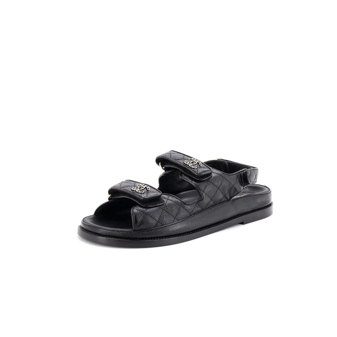 Leather Chanel Women's Dad Sandals Quilted (1 of 5)