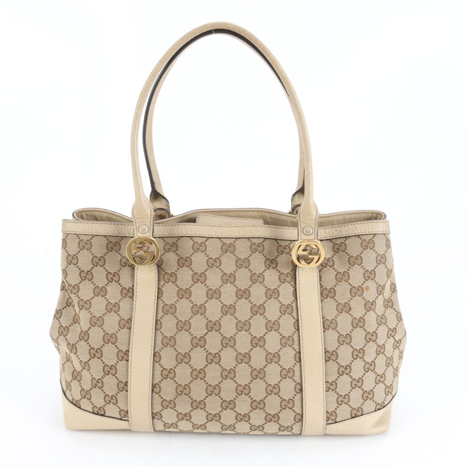 Canvas - Gucci Handbag - Shoulder Bag - Tote Bag Leather (1 of 9)