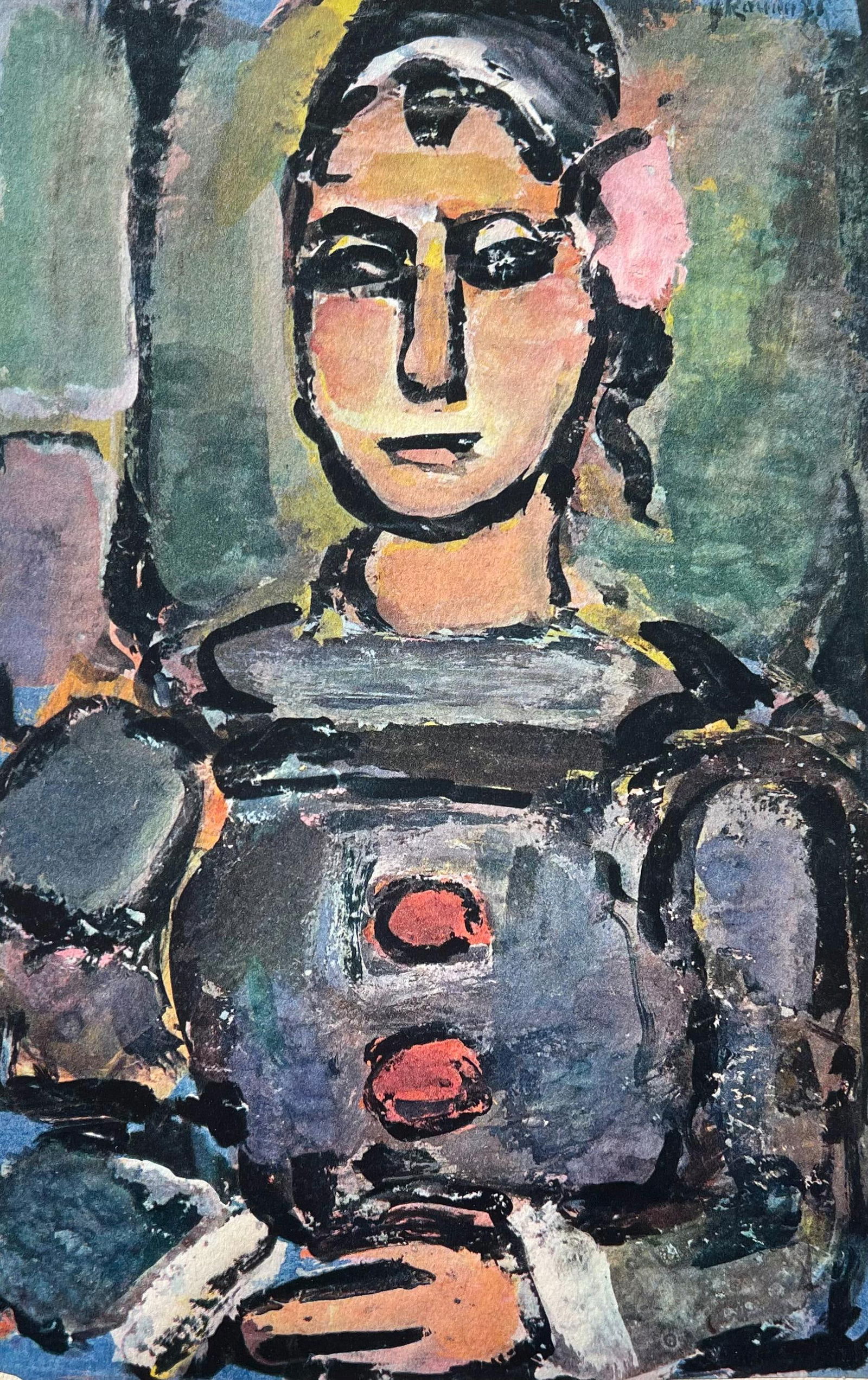Lithograph - Georges Rouault - Pierrot noir - Divertissement - ditions de la Revue Verve (1 of 7)