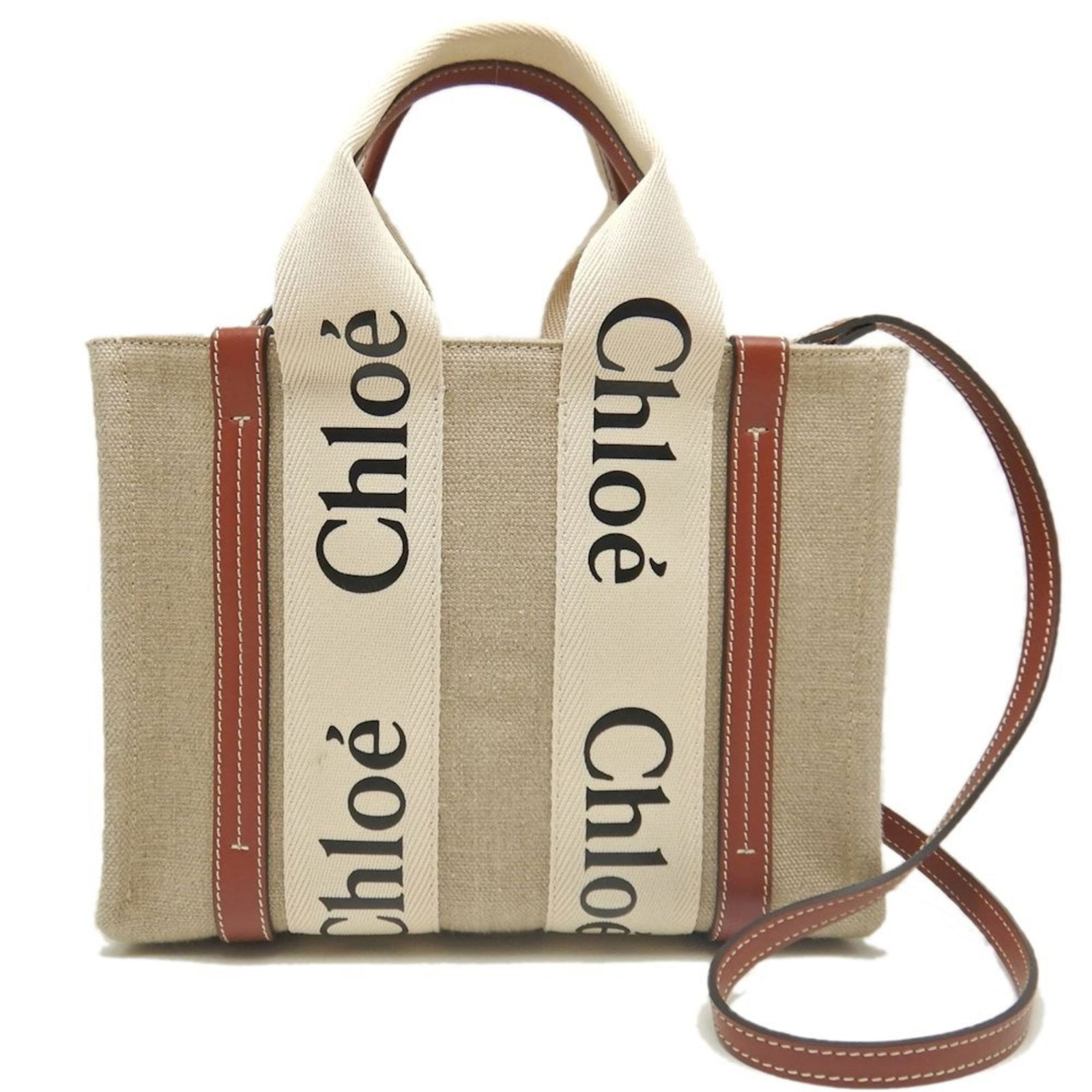 Leather - Chlo Tote Bag Linen (1 of 10)
