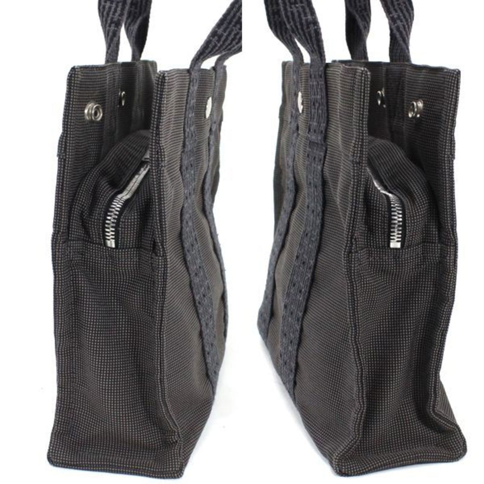 Canvas Hermes Handbag - 4