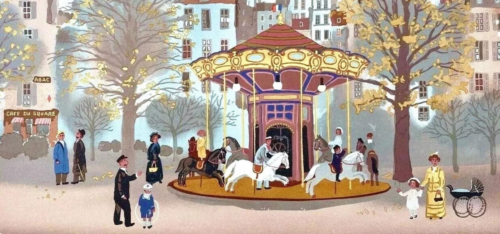 Lithograph - Michel Delacroix - Carousel - 2