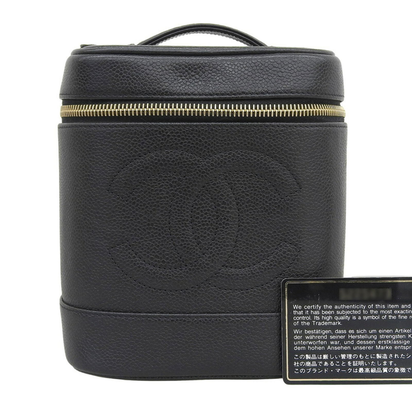 Calfskin Chanel Vanity Bag Grained: Calfskin Chanel Vanity Bag Grained This listing features Calfskin Chanel Vanity Bag Grained. Item specifics are provided below. Item Specifics: Brand: Chanel Type: Vanity Bag Material: Grained