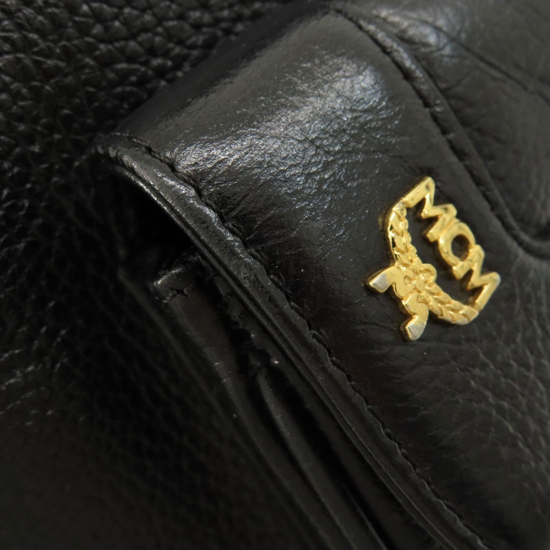 Leather MCM logo Backpack Daypack - 13