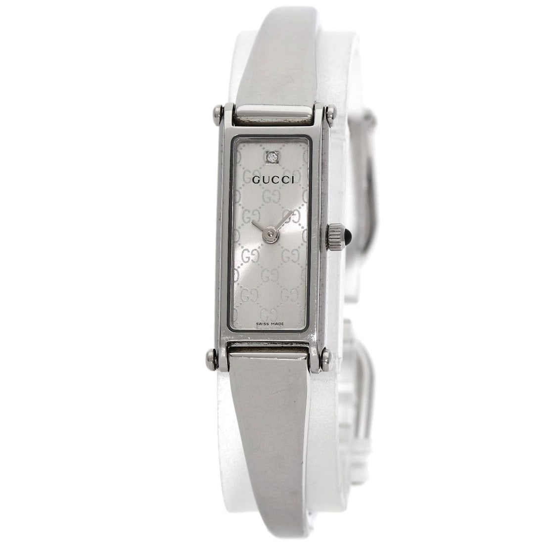 Steel GUCCI GG square face bangle Watches 1500L Stainless Steel/ Stainless: Steel GUCCI GG square face bangle Watches 1500L Stainless Steel/ Stainless This listing features Steel GUCCI GG square face bangle Watches 1500L Stainless Steel/ Stainless. Item specifics are