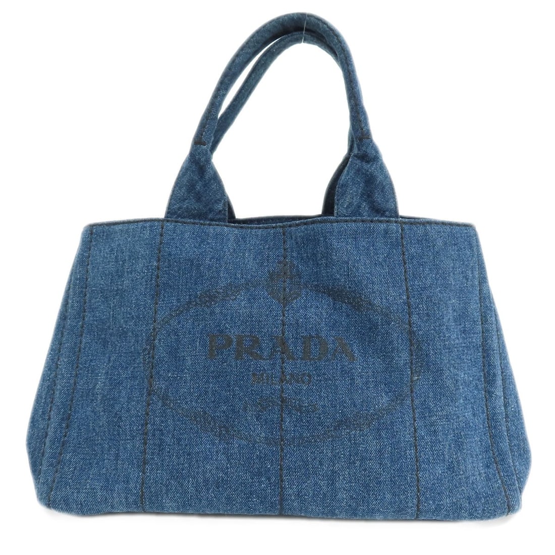 Denim PRADA B1877B Canapa Handbag (1 of 15)