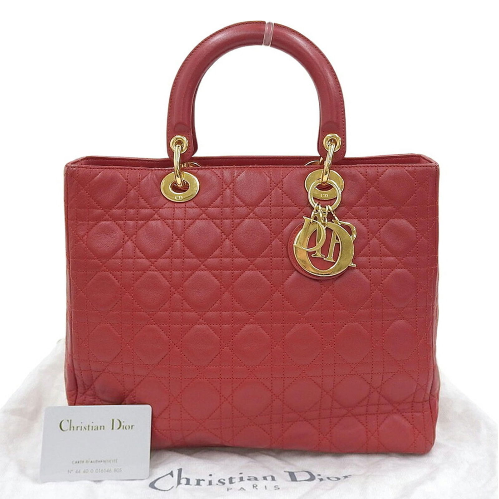 Leather Christian Dior Handbag (1 of 10)