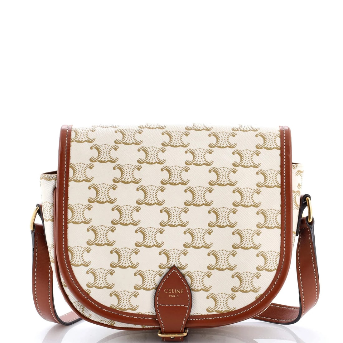 Medium Celine Folco Bag Triomphe Coated Canvas (1 of 5)