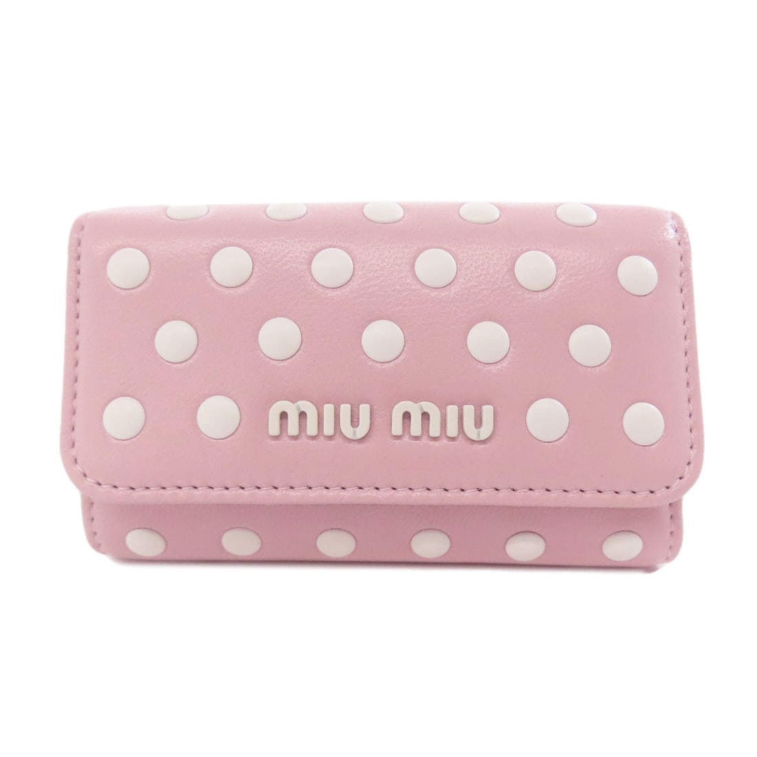 Calf MIUMIU 5PG222 Dot pattern key holder (1 of 14)
