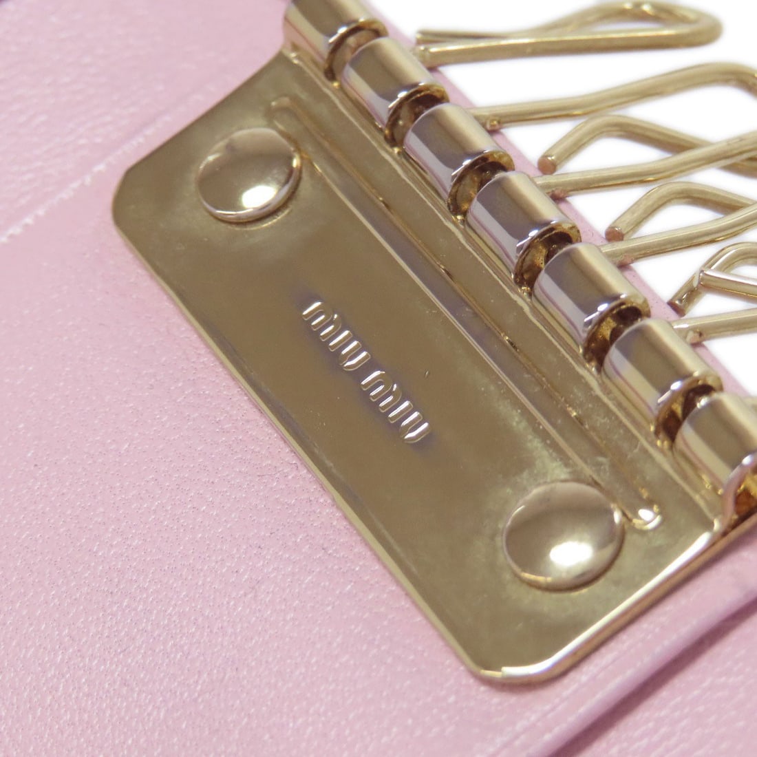 Calf MIUMIU 5PG222 Dot pattern key holder - 9