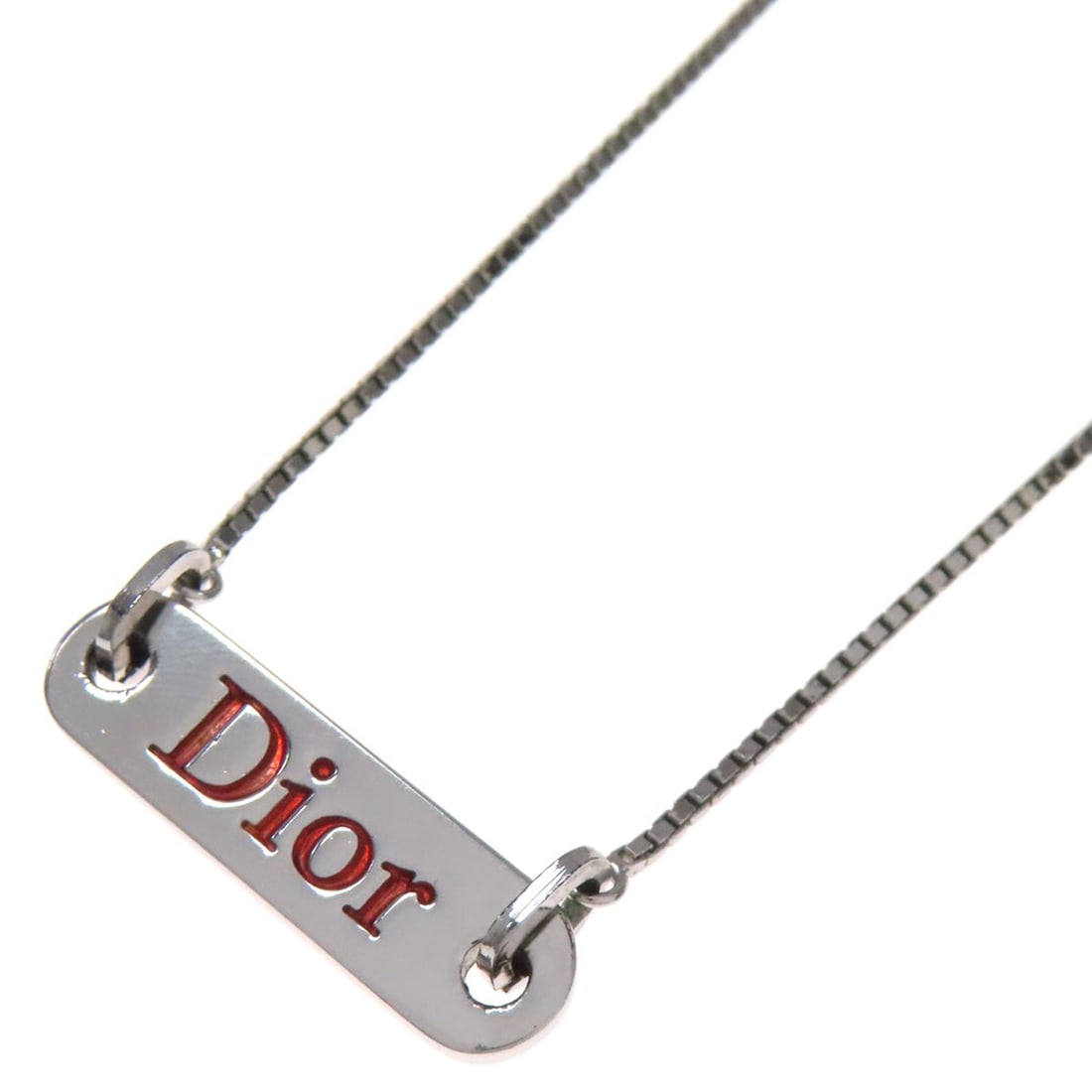 Metal CHRISTIAN DIOR with logo Venetian Chain Necklace (1 of 6)