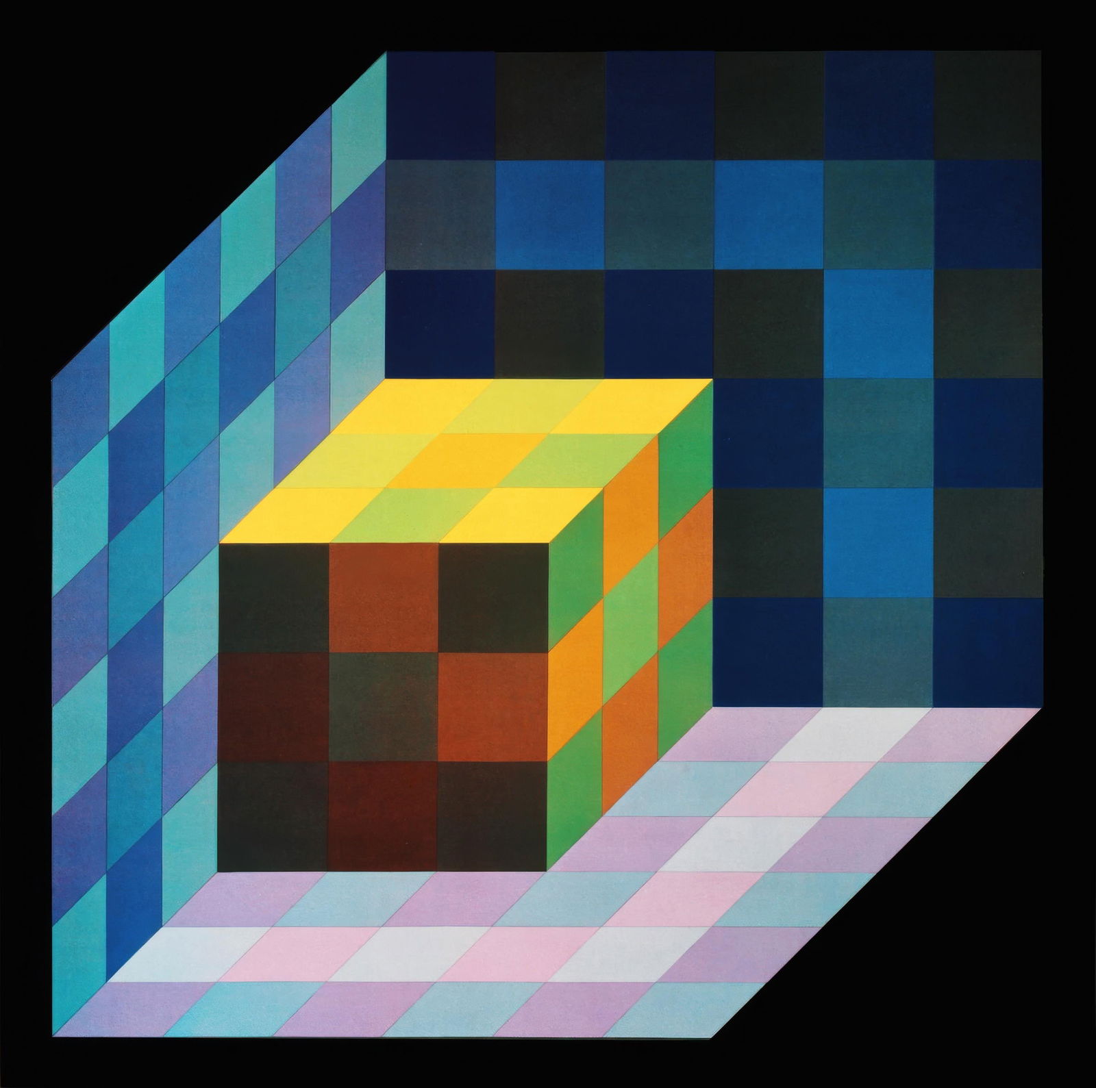 1972 - Victor Vasarely - Tridim-C - from Progressions II - Original Edition Heliogravure: 1972 - Victor Vasarely - Tridim-C - from Progressions II - Original Edition Heliogravure This listing features 1972 - Victor Vasarely - Tridim-C - from Progressions II - Original Edition