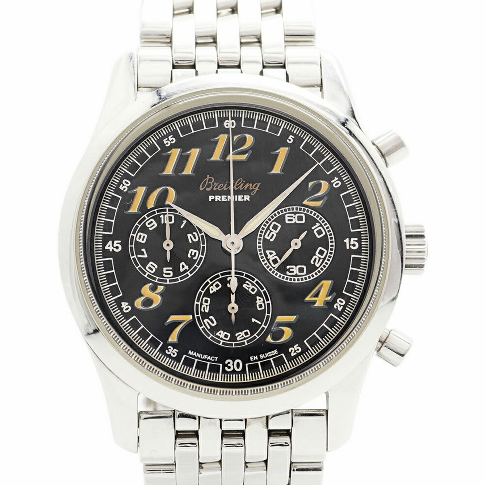 Wristwatch Breitling: Wristwatch Breitling This listing features Wristwatch Breitling. Item specifics are provided below. Item Specifics: Brand: Breitling Type: Wristwatch Gender: Men Material (Band): Stainless Steel Color