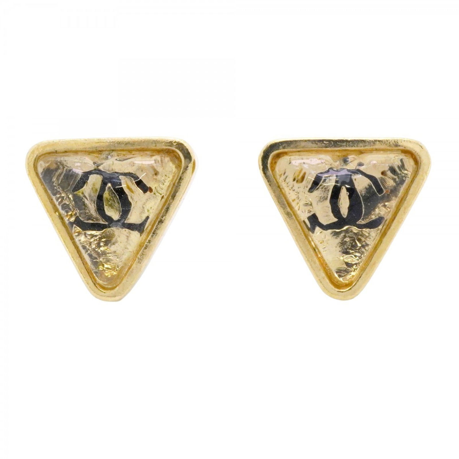 Resin - Chanel Stud Earrings Gold Plating: Resin - Chanel Stud Earrings Gold Plating This listing features Resin - Chanel Stud Earrings Gold Plating. Item specifics are provided below. Item Specifics: Brand: Chanel Type: Stud Earrings