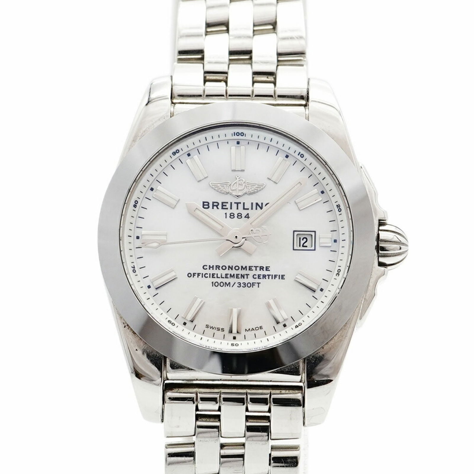 Wristwatch Breitling: Wristwatch Breitling This listing features Wristwatch Breitling. Item specifics are provided below. Item Specifics: Brand: Breitling Type: Wristwatch Gender: Women Material (Band): Stainless Steel Col