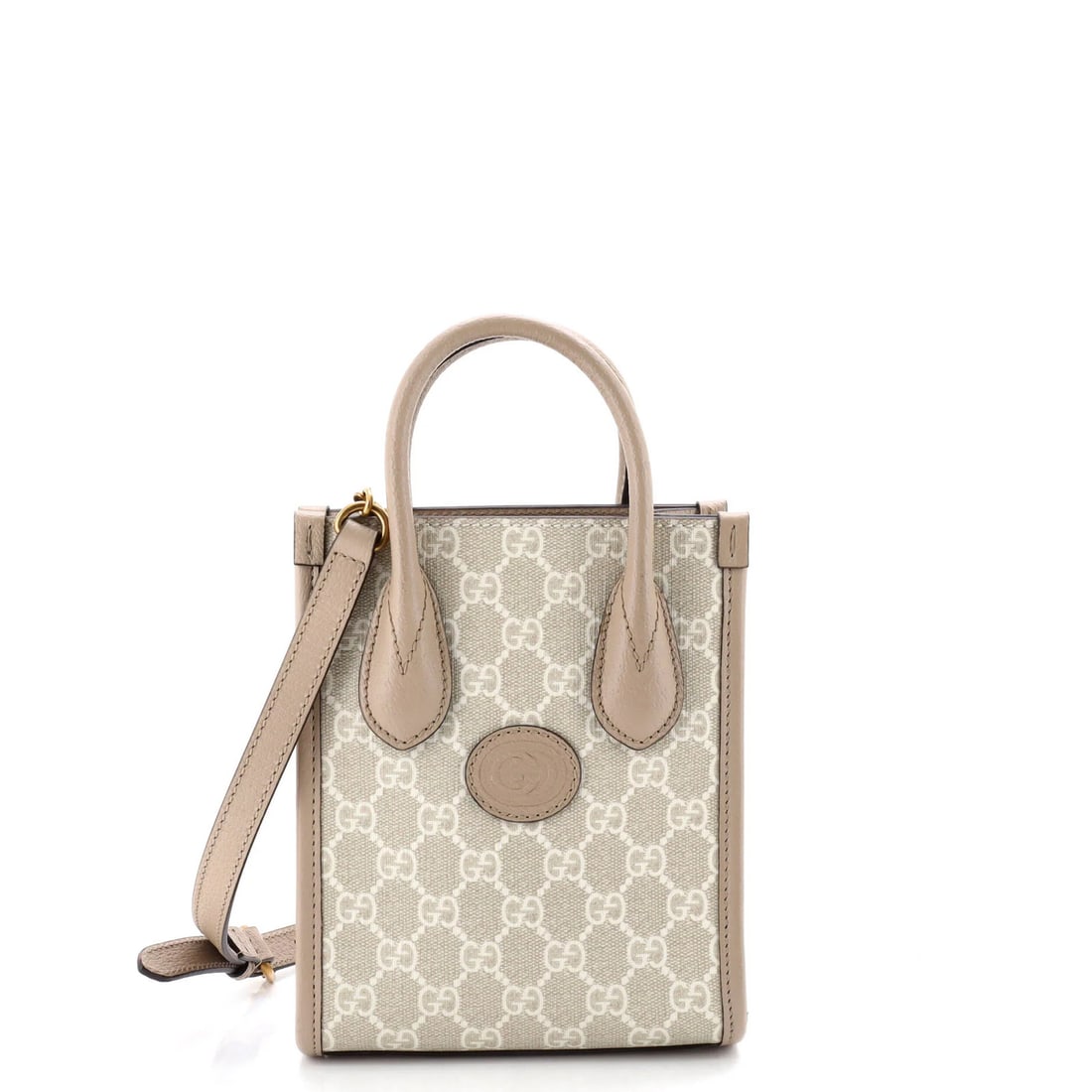 Mini Gucci Interlocking G Patch Tote GG Coated Canvas: Mini Gucci Interlocking G Patch Tote GG Coated Canvas This listing features Mini Gucci Interlocking G Patch Tote GG Coated Canvas. Item specifics are provided below. Item Specifics: Brand: Gucci