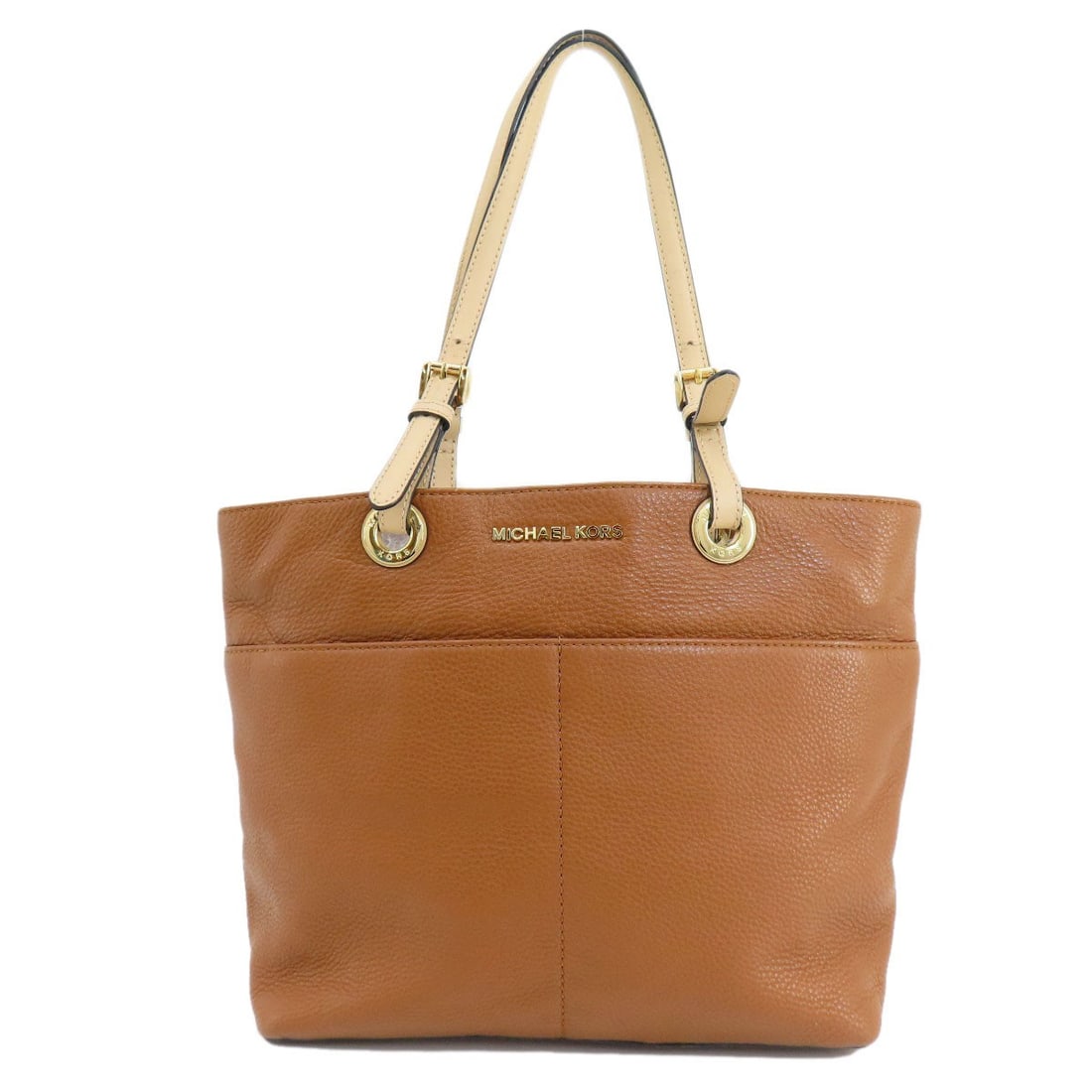 Leather Michael Kors logo Handbag: Leather Michael Kors logo Handbag This listing features Leather Michael Kors logo Handbag. Item specifics are provided below. Item Specifics: Brand: Michael Kors Style: Handbag Exterior Material: