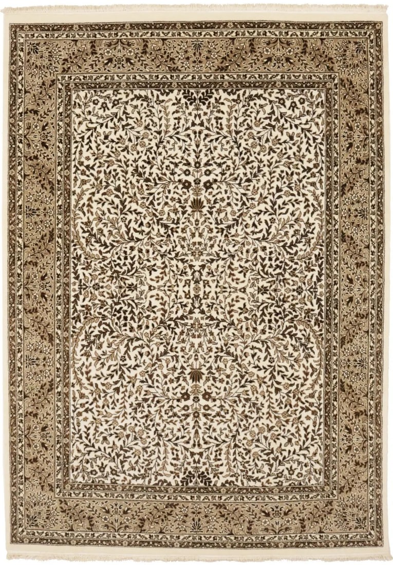 Carpet 6'5X9'2 ft Hand-Knotted Floral Kirman Rug Extra Fine Plush Wool Oriental (1 of 18)