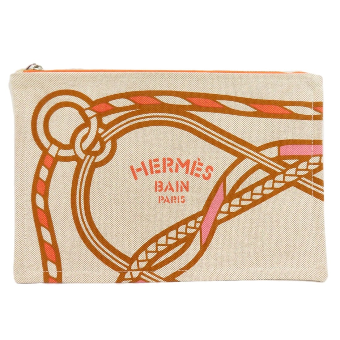 Canvas HERMES logo Accessory pouch: Canvas HERMES logo Accessory pouch This listing features Canvas HERMES logo Accessory pouch. Item specifics are provided below. Item Specifics: Brand: HERMES Style: Accessory pouch Exterior